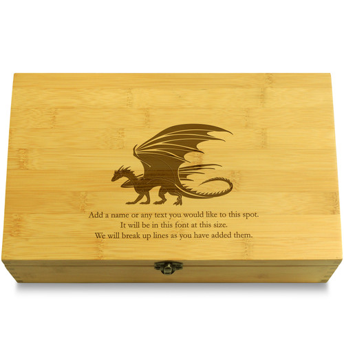 Black Dragon Fantasy Dragons & Knights Multikeep Box Bamboo Chest