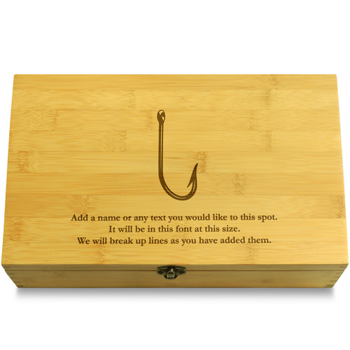 Fish Hook Lure Fishing Multikeep Box Light Wood Organizer