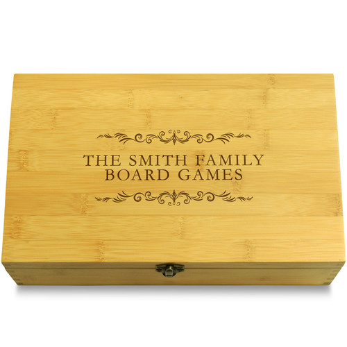 Board Games Multikeep Box Bamboo Organizer