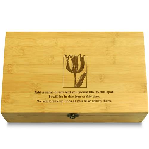 Tulip Flower Multikeep Box Bamboo Organizer