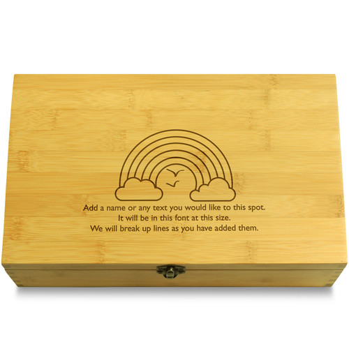 Rainbow Dream Girl Multikeep Box Light Wood Chest
