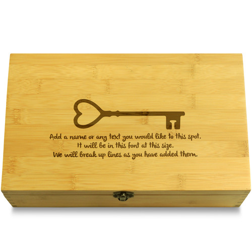 Heart Key Love Multikeep Box Wood Chest