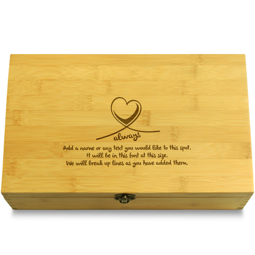 Never Forget Ribbon Love Multikeep Box Wood Organizer