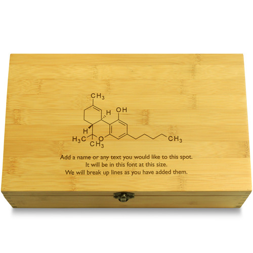 Marijuana Molecule Multikeep Stash Box Light Wood Organizer