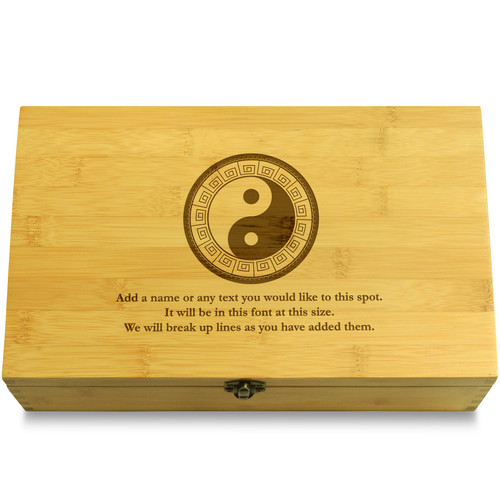 Yin Yang Meditation Multikeep Box Light Wood Chest