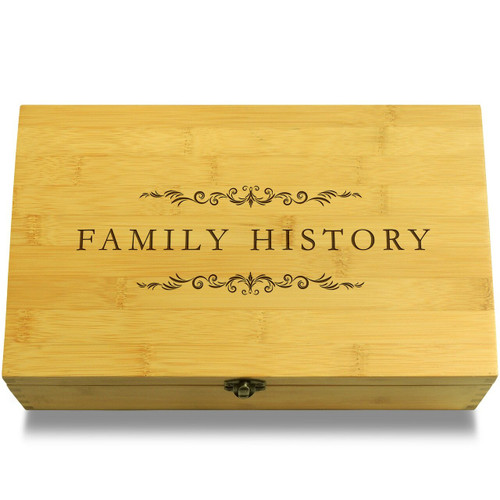 Family History Filigree Wood Chest Lid