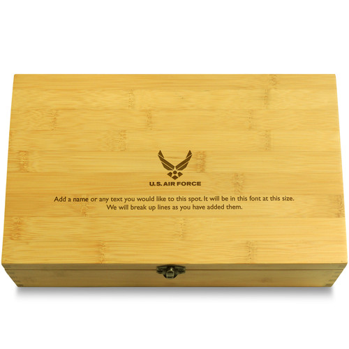 Air Force Military Multikeep Box Wooden Organizer