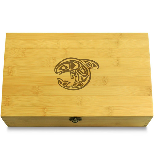 Orca Totem Wood Chest Lid