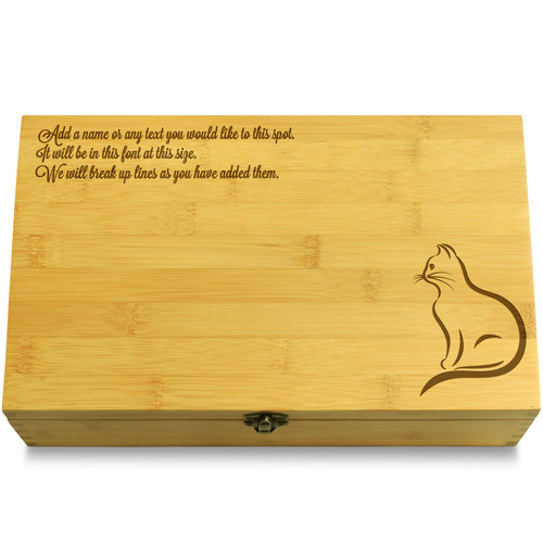 Cat Calligraphy Pet Multikeep Box Wood Organizer