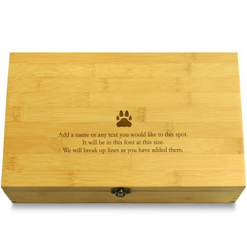 Dog Footprint Pet Multikeep Box Wooden Chest