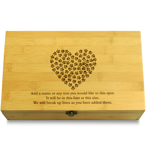 Dog Print Heart Pet Multikeep Box Adjustable Organizer