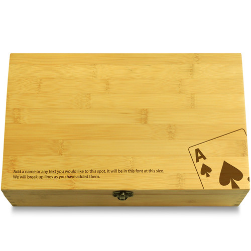 Angled Ace Gambling Multikeep Box Wooden Chest