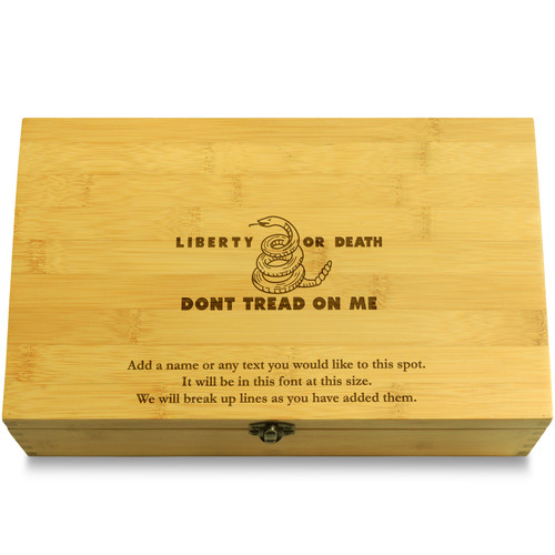 Dont Tread on Me Redneck Multikeep Box Light Wood Chest