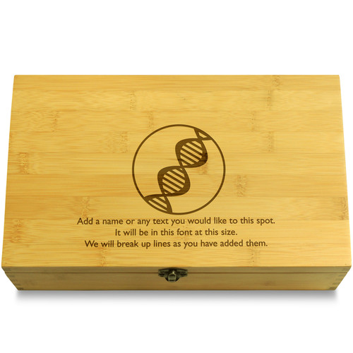 DNA strand Science Multikeep Box Light Wood Organizer