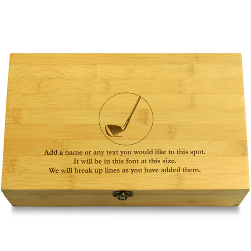Golf Club Sports Multikeep Box Bamboo Chest