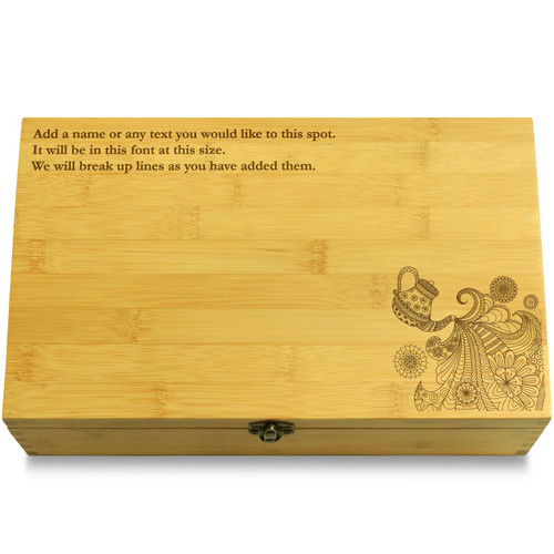 Corner Teapot Tea Multikeep Box Bamboo Chest