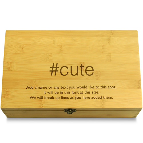 #cute hashtag Multikeep Box Wood Organizer