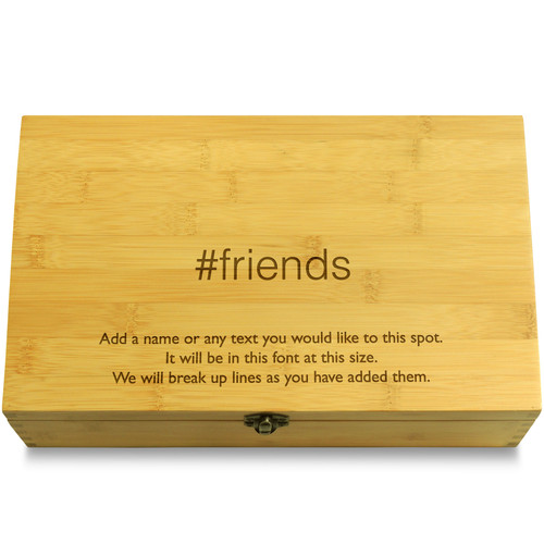 #friends hashtag Multikeep Box Wooden Chest
