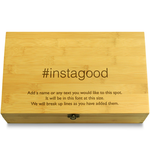 #instagood hashtag Multikeep Box Light Wood Chest