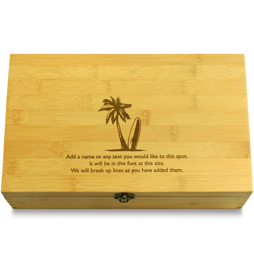 Florida US State Multikeep Box Light Wood Chest