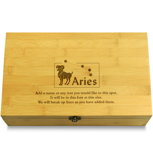 Aries Zodiac Multikeep Box Wooden Chest