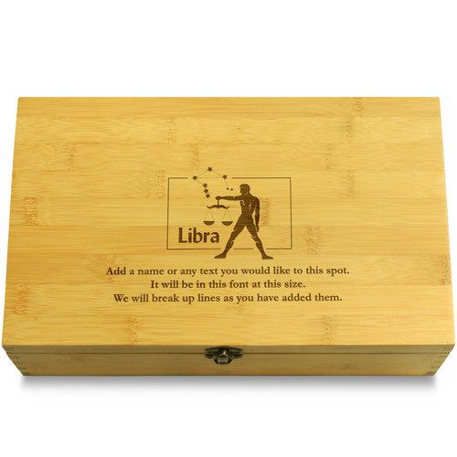 Libra Astral Sign Multikeep Box Bamboo Organizer