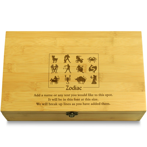 Zodiac Astrological Multikeep Box Wood Chest