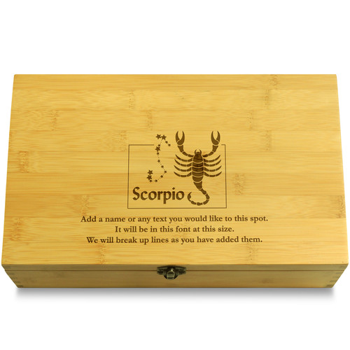 Scorpio Astral Sign Multikeep Box Light Wood Organizer