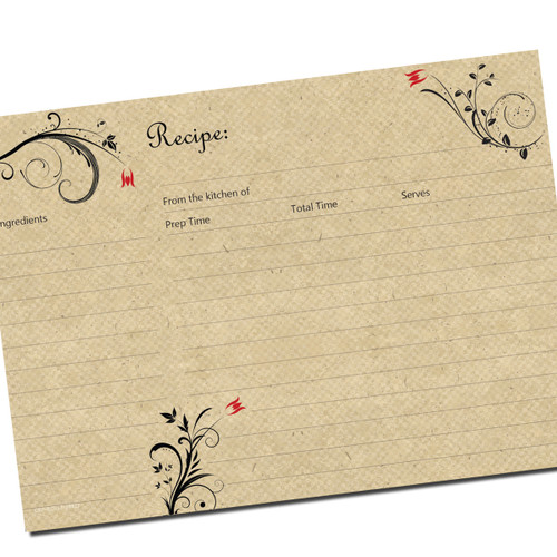 5x7 Recipe Card Sleeves for 3Ring Binder