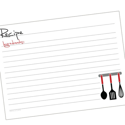 5x7 Bon Appetit A La Carte Recipe Cards Larger Size