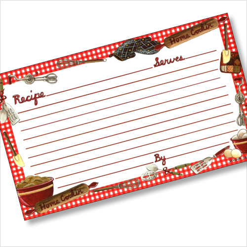 3 x 5 Vintage Baking Recipe Card