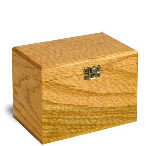 Unengraved Oak 4x6 Recipe Card Box