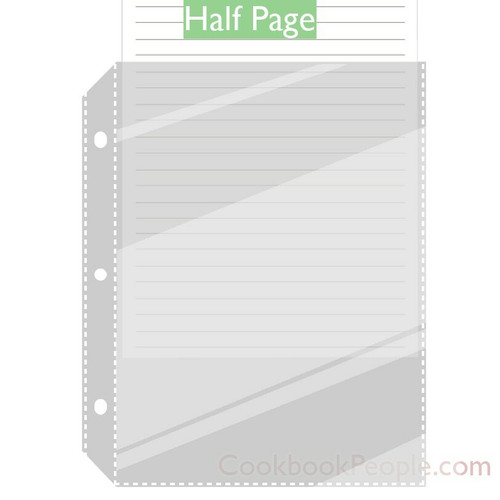 Half Page Sheet Protector for 3 Ring 5.5x8.5 Binder