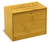 Classic Filigree Bamboo Personalized 4x6 Recipe Card Box