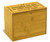 Gutenberg Bamboo Personalized 4x6 Recipe Card Box - View 3
