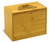 Collection Wheat Grain Bamboo Personalized 4x6 Recipe Card Box - View 2