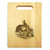 Rabbit Family 9x12 Engraved Chopping Board Handle Maple Wood