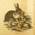 Rabbit Family 9x12 Engraved Chopping Board Handle Maple Wood