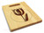 Tulip 9x12 Engraved Cutting Board Featuring Handle Maple Wood