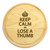 Keep Calm 10in Round Maple Cutting Board with Juice Groove