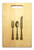 Knife Fork Spoon 10x16 Handle Monogram Cutting Board - View 3