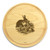 Rabbit Family 10in Round Engraved Cutting Board with Grooving