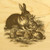 Rabbit Family 10in Round Engraved Cutting Board with Grooving
