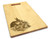 Rabbit Family 10x16 Handle Engraved Cutting Board