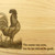 Rooster 9x12 Grooved Engraved Cutting Board