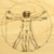 Vitruvian Man 10in Round Engraved Cutting Board with Grooving