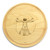 Vitruvian Man 10in Round Engraved Cutting Board with Grooving - View 3
