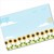 4x6 Recipe Card Sunflower Row Blue 40ea