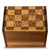 Checkers Acacia Personalized 4x6 Recipe Card Box