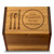 Cookbook People Collection Silverware Acacia Personalized 4x6 Recipe Card Box